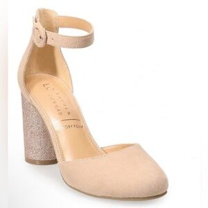 Lauren Conrad | Hydrangea | Rose Gold Sparkle Block Heels | Size 9 Women’s